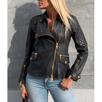 Женская куртка кожаная  BURBERRY , НЕЮ/0135