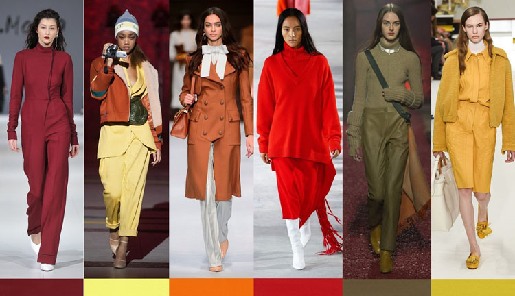 Модные цвета одежды для женщин осень-зима 2019