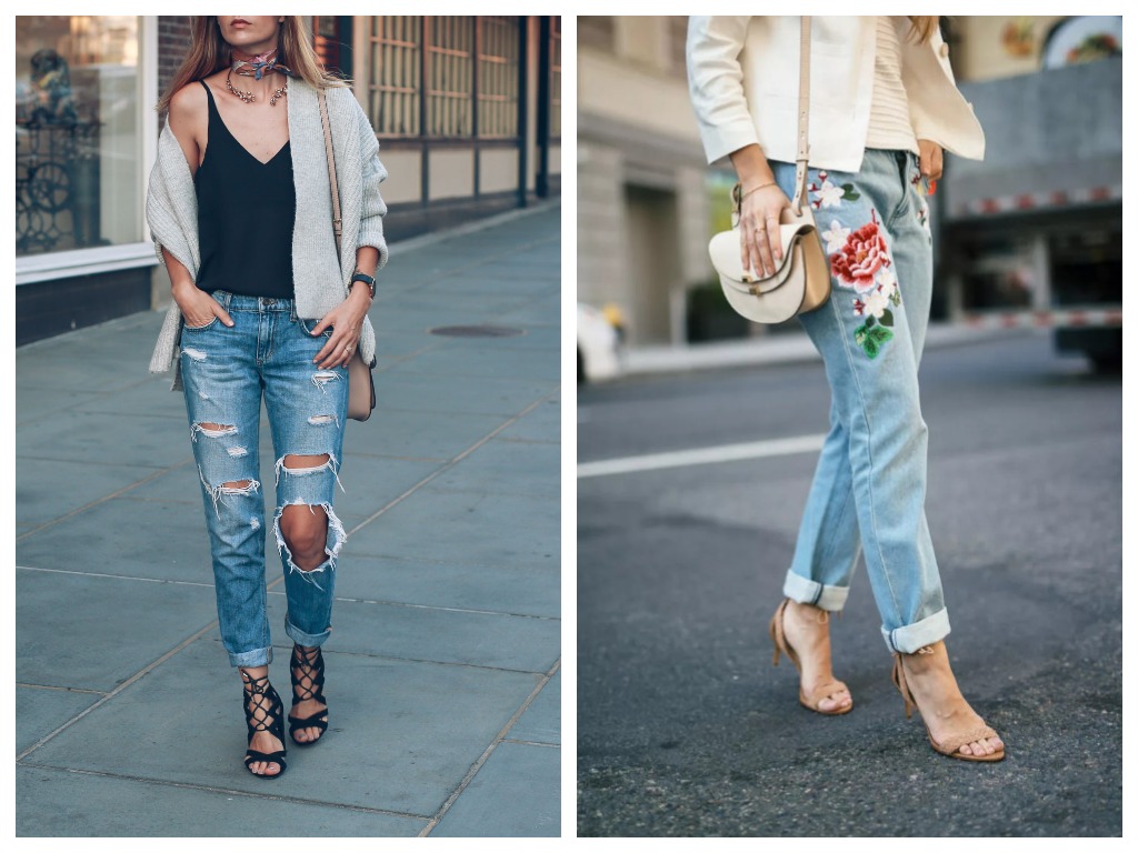 Антитренд - джинсы с дырками и декором