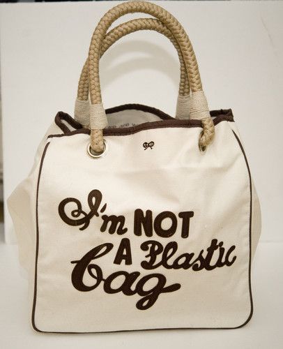 Эко-сумка с надписью I am not a plastic bag