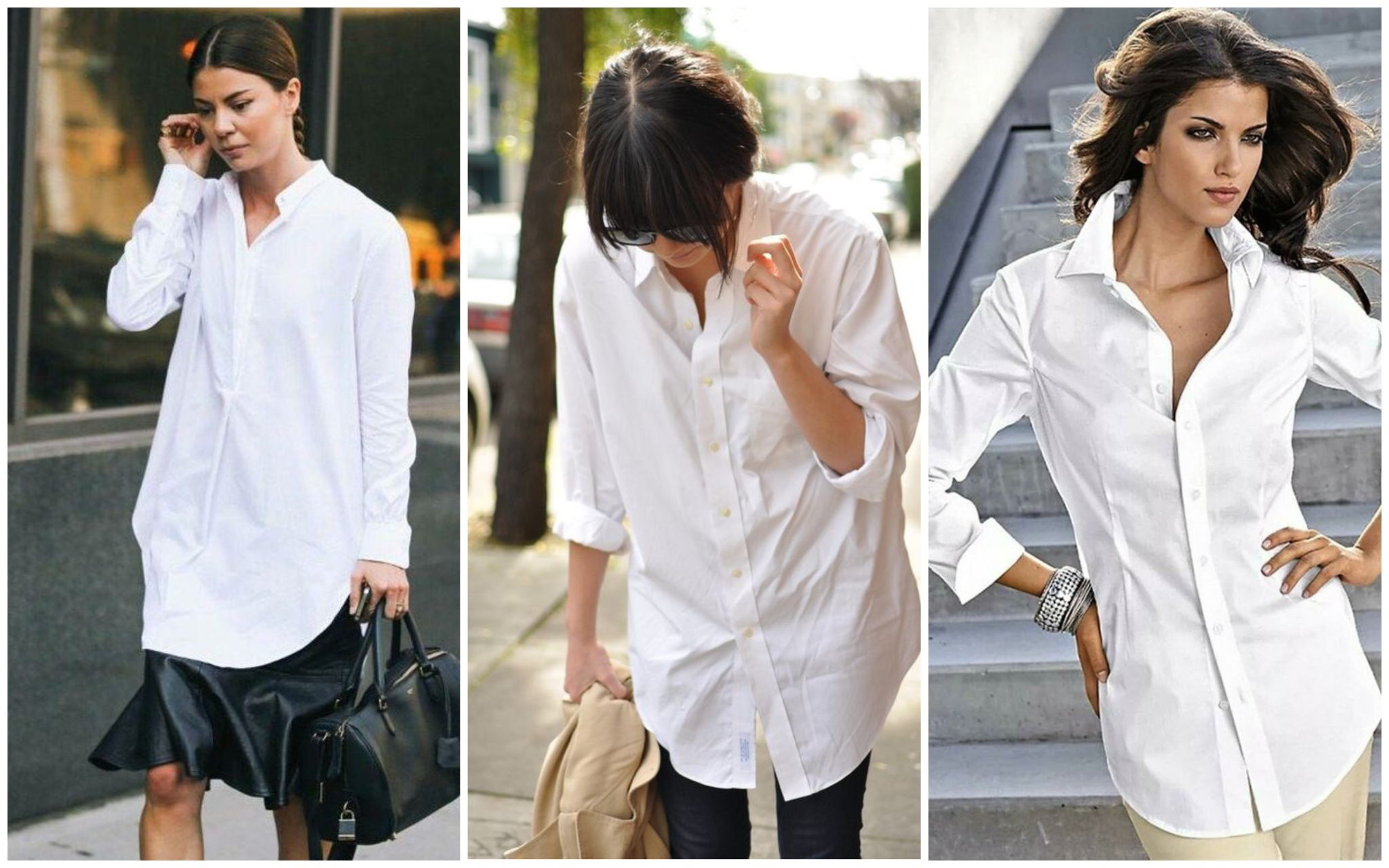 Белая рубашка с принтом женская с чем носить фото