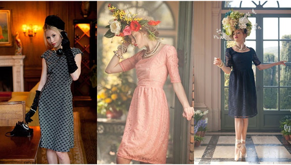 Платья в стиле ретро: стильные фасоны с пышными юбками